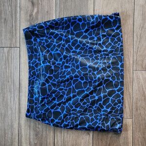 Greg Norman Golf Skirt Skort Blue Black Giraffe Animal Print Large